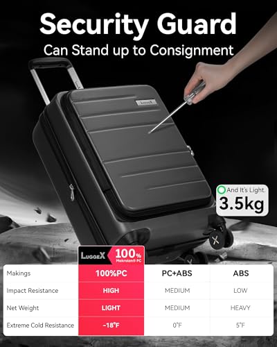 Luggex 26 Inch Luggage With Spinner Wheels, Expandable Pc Hard Shell Checked Suitcase With Front Opening thumb #5