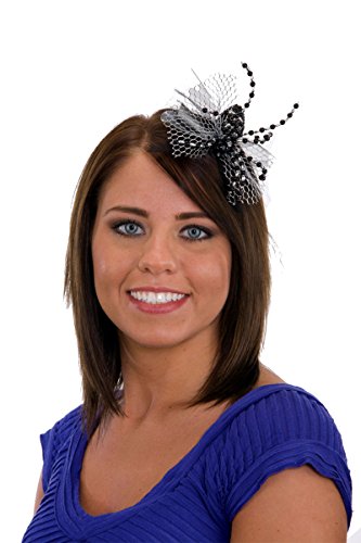 Jacobson Hat Company 24852 Black & Silver Hair Clip Beaded Spider