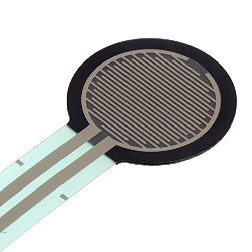 Image of ROBOWAY 4Pcs FSR402 Force Sensitive Resistor Sensor 0.5″ (14.7mm) Circular Thin Film Pressure Sensor | Analog Force & Touch Detection | Long Tail Version for DIY & Robotics Projects (Pack of 4)