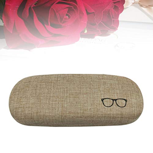 Estojo Milisten para óculos de sol retrô de linho com estojo protetor para homens, mulheres e estuda