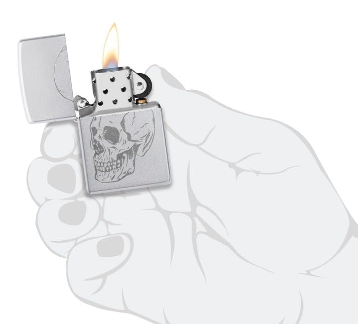 Encendedor Zippo con grabado personalizado diseño calavera miniatura 6