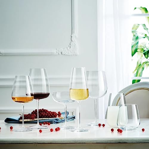 Luigi Bormioli Talismano Set Of 4 Grand Cru 18.5 Oz. Wine Glasses, Crystal Son-Hyx Glass, With Titanium Reinforced Stems, Dishwasher Safe, Made In Italy. #TOP2