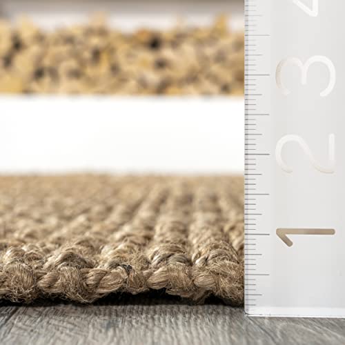 Nuloom Ashli Solid Farmhouse Jute Runner Rug, 2' 6" X 6', Natural #TOP1