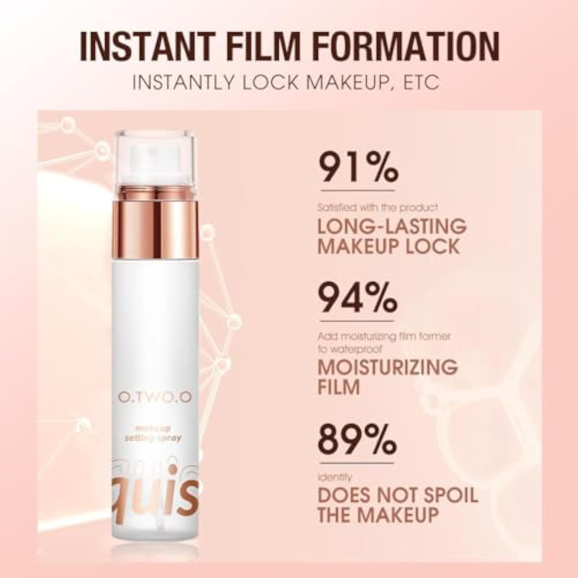 Exquisite Fine Mist Makeup Setting Spray, Rose Gold 50ml