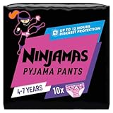 Ninjamas - Calzoncillos absorbentes para niña (4-7 años, 10 unidades)
