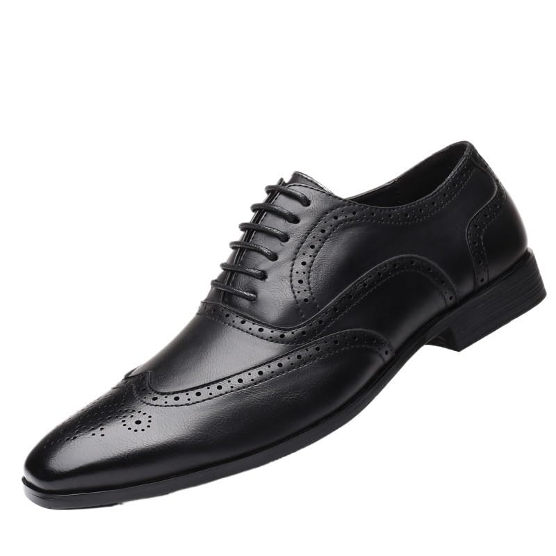 Men's Dress Shoes Mens Lightweight Casual Walking Derby Shoes Formal Business Classic Lace Up Oxford Shoes for Men(7)