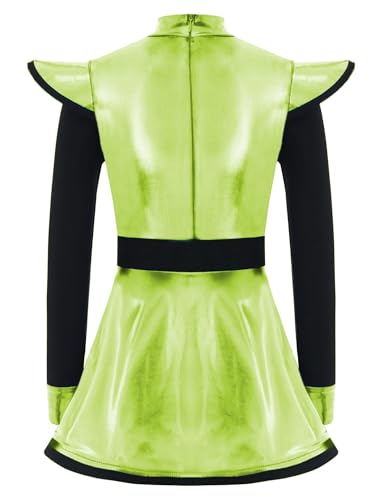 Disfraz Alien Galaxy Guard para Niñas Manga Larga Verde Fluorescente miniatura 2