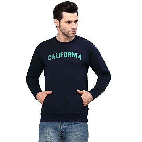Image of Rigo Fleece Printed Round Neck Sweatshirt for Men | Full Sleeves Sweatshirt for Men | Casual Wear & Stylish Sweatshirts for Men