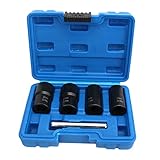 Extractor de tornillos rotos: función de bloqueo, sin desprendimiento, más segura que lo ayuda a quitar tuercas dañadas mucho más rápido, extractor de pernos dañados