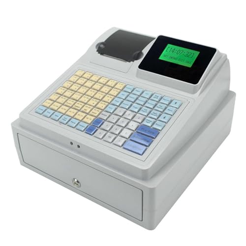 Caja registradora electrónica eficiente para pequeñas Empresas, 81 Teclas, Pantalla LED Digital, Ideal para restaurantes, supermercados y Tiendas minoristas, Sistemas en inglés