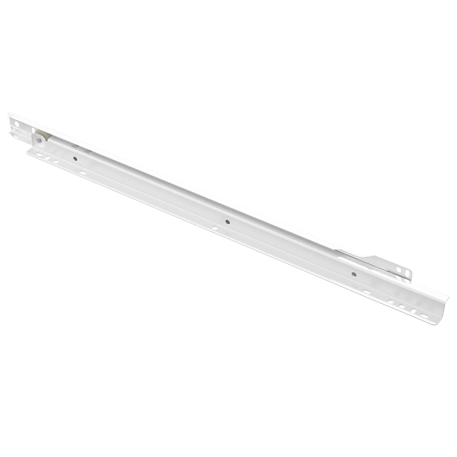 Rails de tiroir 450mm en acier blanc avec roulement à billes pour meubles - Lot de 12