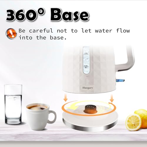 Hervidor eléctrico Huogary 1.7L 1200W blanco miniatura 6