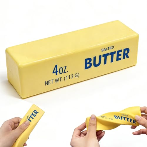 1Pcs Butter Stick Slow Rising Squishy Taba Squishy, Salted Butter Bar Slow Rising Figure Stress Relief Fidget Toy for Mood Relax Hand Relax, Party Favor Gift
