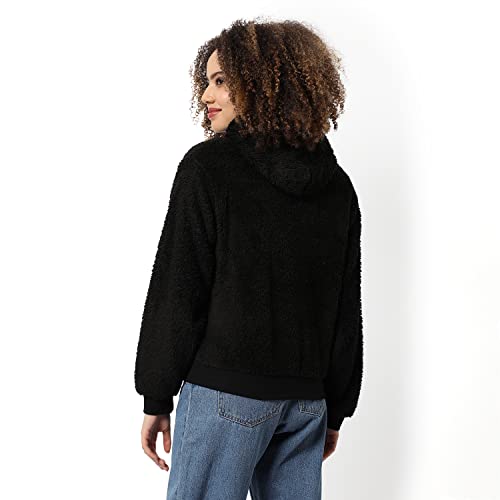 Image of Campus Sutra Women's Cotton Hooded Neck Sweatshirt