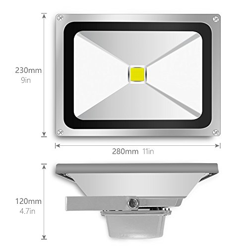 Auralum® Spotlights 50W IP65 LED al aire libre Focos Reflectores Baustrahler