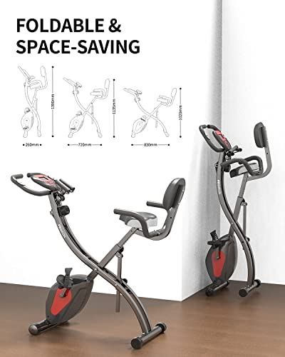 Vélo d'appartement pliable compact avec support tablette pour salon