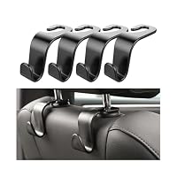 Hanemia 4 Pack Curved Headrest Hooks for Vehicle Seats, Black Style 2 — image 9