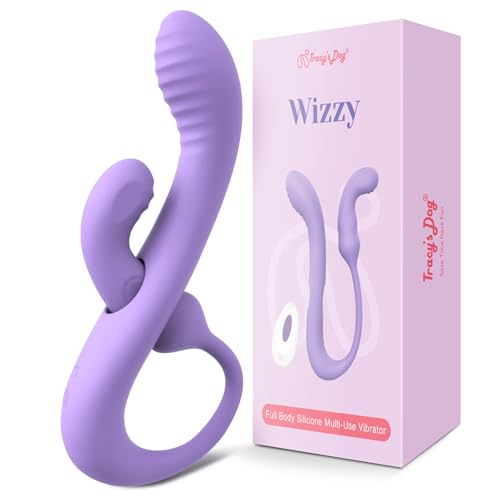 Tracy's Dog Vibrator Sex Toys - Transformable Rabbit Vibrators for Women, Clitoral & G-Spot Anal Stimulation, Soft Double-Ended Dildos for Solo & Partner, Remote Adult Toy with 10 Vibrations