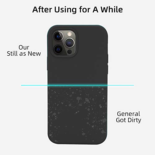 Soh Mingying Iphone 12/Iphone 12 Pro Silicone Case, Full Body Protective Phone Case, Premium Soft Rubber Shockproof Case Compatible With Apple Iphone 12/12 Pro(6.1Inch) (Black) #TOP2