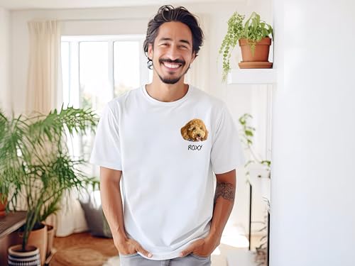 Customized Pet Face Photo Shirt, Add Your Pet's Photo and Name, Cat Mom Dog Mom, Pet Memorial Gifts for Dogs - Cats, Custom Cute Paws Picture T-Shirt, Sympathy for The Loss of Dog4