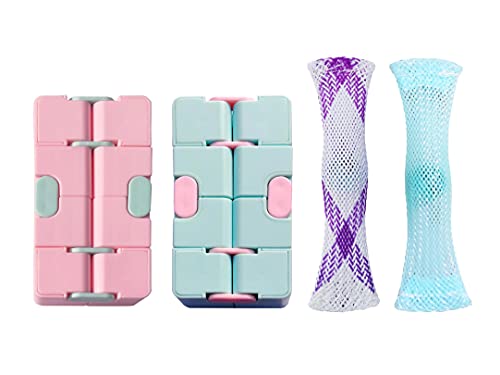 4 Pack Stress Relief And Anxiety Relief Fidget Toys,Infinity Cube,Marble Mesh #TOP7