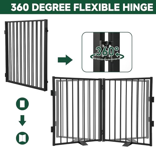 Snagle Paw Freestanding Dog Gate, 40" W x 36" H, 2-Panel, Black by Snagle Paw - Image 2