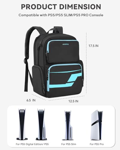 image for Deegotech Carrying Case Fit for PS5/PS5 Pro/PS5 Slim, Protective Trave