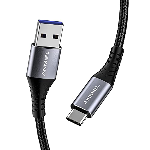 ANMIEL USB-Typ-C-Kabel, 2 m, 3 A, schnelles Aufladen, USB 3.0 Gen 1, Typ C-Kabel, hohe Haltbarkeit, Nylon-geflochtenes Ladekabel, f&uuml;r Samsung Galaxy S10/S9/S8 Plus/Note 9/8, LG V30, G6, Tab S4 etc.
