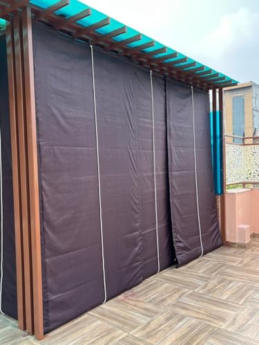 Image of BambooAura Natural Bamboo Roll-Up Window Shade Blind | Light Filtering Bamboo Chick Curtain | Eco-Friendly Sun Protection (4ft x 7ft - W x H) (Natural Beige With Dark Green Border, (5ft x10ft -W x H))