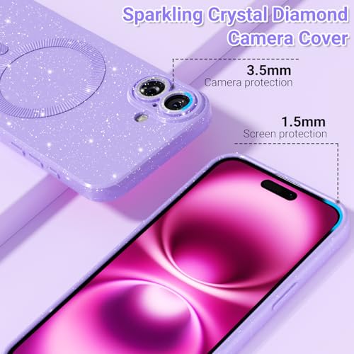 Coque iPhone 16 Plus violette compatible Magsafe protection fine caméra - 3