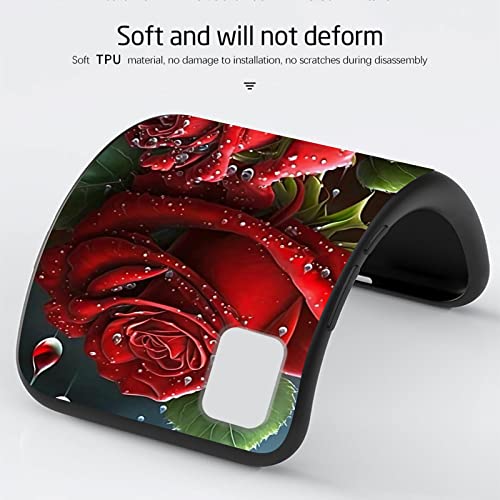 Image of for Cloud Mobile Stratus C7 Phone Case, Soft TPU Ultra-Thin Cloud Mobile Stratus C7 Case for Women, Flexible Anti Scratch Protective Shockproof Cover,Red Rose