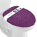 MAYSHINE Seat Cloud Bath Washable Shaggy Microfiber Standard Toilet Lid Covers for Bathroom -Plum