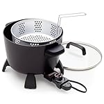 Presto 8-Quart Big Kettle, Steamer and Deep Fryer Multi-Cooker, Black