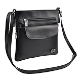 Bolsa Transversal LOTUS - Couro (Preto)