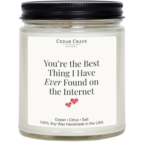 Cedar Crate Market - Anniversary Candle - Romantic Wedding Anniversary Presents for Men, Women, Couples, Wife, Husband, Him & Her, Unique Gift for Milestone Celebrations, Soy Wax Scented Candle