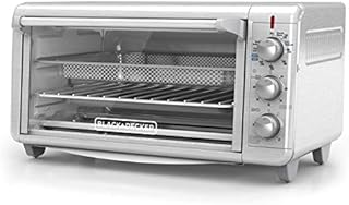 Black+Decker TO3265XSSD Extra Wide Crisp ‘N Bake Air Fry Toaster Oven, Silver, Fits 9