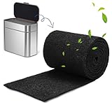 Reallnaive Square Compost Bin Charcoal Filters 78.7 x 5.5 Inch, Activated Carbon Filter Sheet Thickening Trimmable for Compost Bucket Compost Pail Countertop Recycle Bin