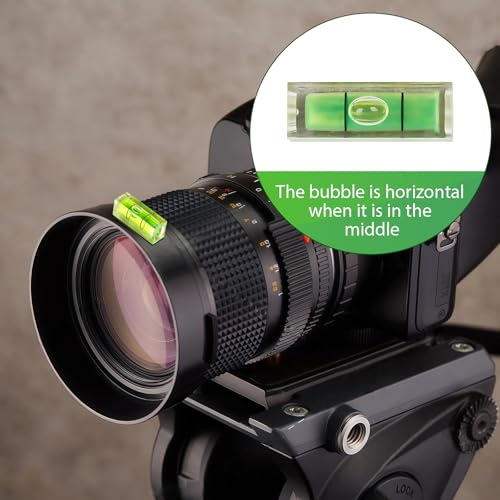 Auniwaig 9 Pcs Small Bubble Spirit Level, Mini Magnetic Square Bubble Levels, Circular Spirit Measuring Tools for Balancing Picture Hanging, Camera, Turntable, Tripod, Frame, Drill, 10x10x29mm, 32x7mm