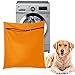 Hund und günstig Kaufen-Petwear Wäschebeutel, Wäschesack für Haustiere, Waschbeutel mit Reißverschluss, Haustier-Wäschesack für Hunde, Katzen, Haustier-Bettwäsche, Decken(Orange)