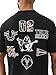 True Religion Men's Multi Logo Tee, Jet Black