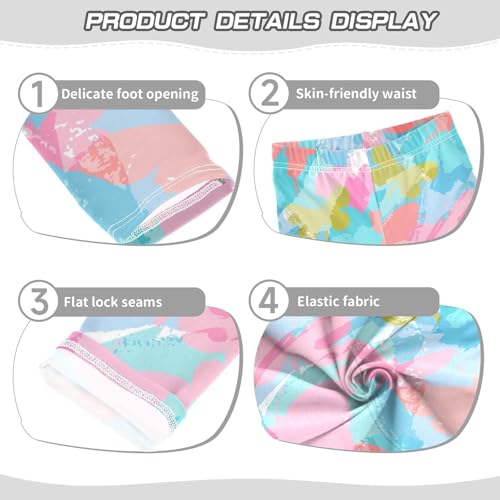 Butterfly Line Girls Leggings,Workout Leggings for Girls Toddler Athletic Leggings Size for 3-10T3