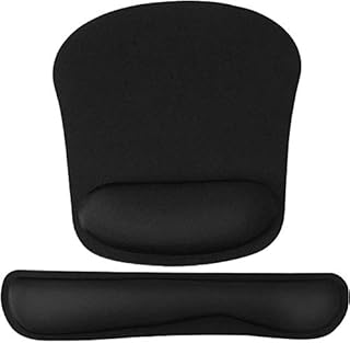 Wrist Rest Mouse Mat, Kigos Upgraded Mouse Pad Keyboard Wrist Rest Pad Set, Comfortable Memory Foam Mouse Mat with Wrist Cushion Support Ergonomic for Computer Laptop Office Home