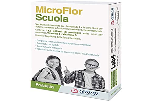 Cemon Integratore Alimentare A Base Di Probiotici Microflor, 30 Compresse Masticabili Color Standard