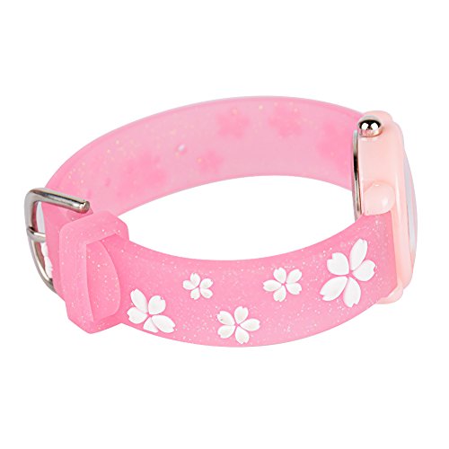 Venhoo Kids Watches 3D Cute Cartoon Waterproof Silicone Children Toddler Wrist Watch Time Teacher Birthday Gifts for 3-10 Year Girls Little Child-Pink Sakura