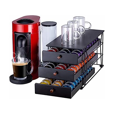 Rice rat for Nespresso Pods Holder Vertuo Pod Holder for Vertuoline Capsules (90 pods-3tiers) Cover
