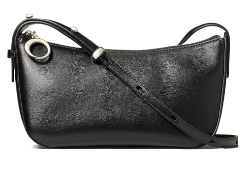 kate spade new york Halo Glazed Leather Crossbody, Black, One Size