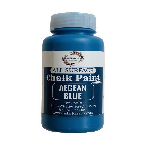 Get Inspired Aegean Blue All surface Super Matte Chalk Paint 150ml Blue Chalk Paint