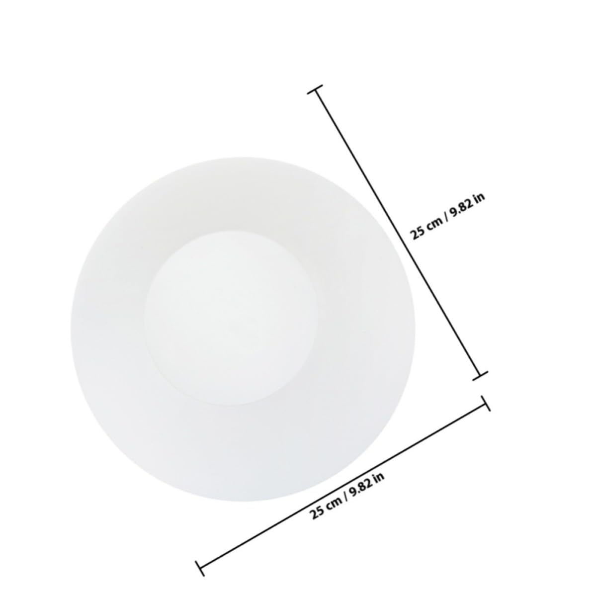 Pendelleuchtenschirm aus Glas mit Weichem Licht, Weiß Rund