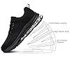 LARNMERN Safety Trainers Non Slip Steel Toe Cap Shoes Men Work Trainer Sneakers Lightweight Comfortable Breathable Running(9.5 UK, Black) #4