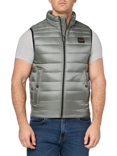 Image of BOSS Men's Lightweight Nylon Patch Logo Puffer Vest
